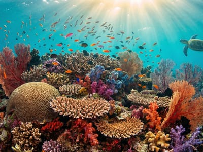 Korálové útesy národního parku Bunaken